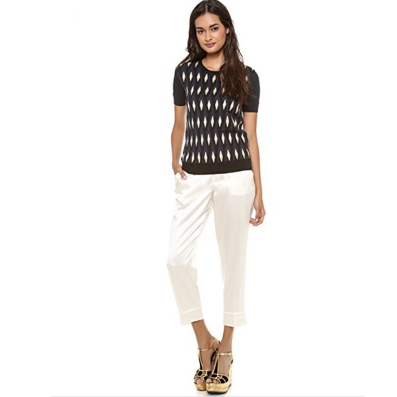 NWT Marc Jacobs Diamond Print Silk Sweater - Picture 2 of 6